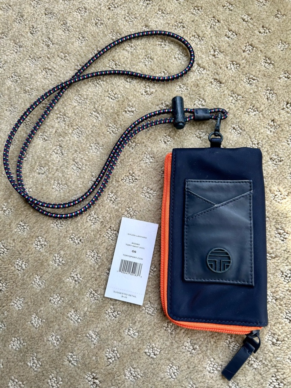 NWT Tory Burch Tory Sport Nylon Lanyard — Tory Navy - Picture 2 of 3